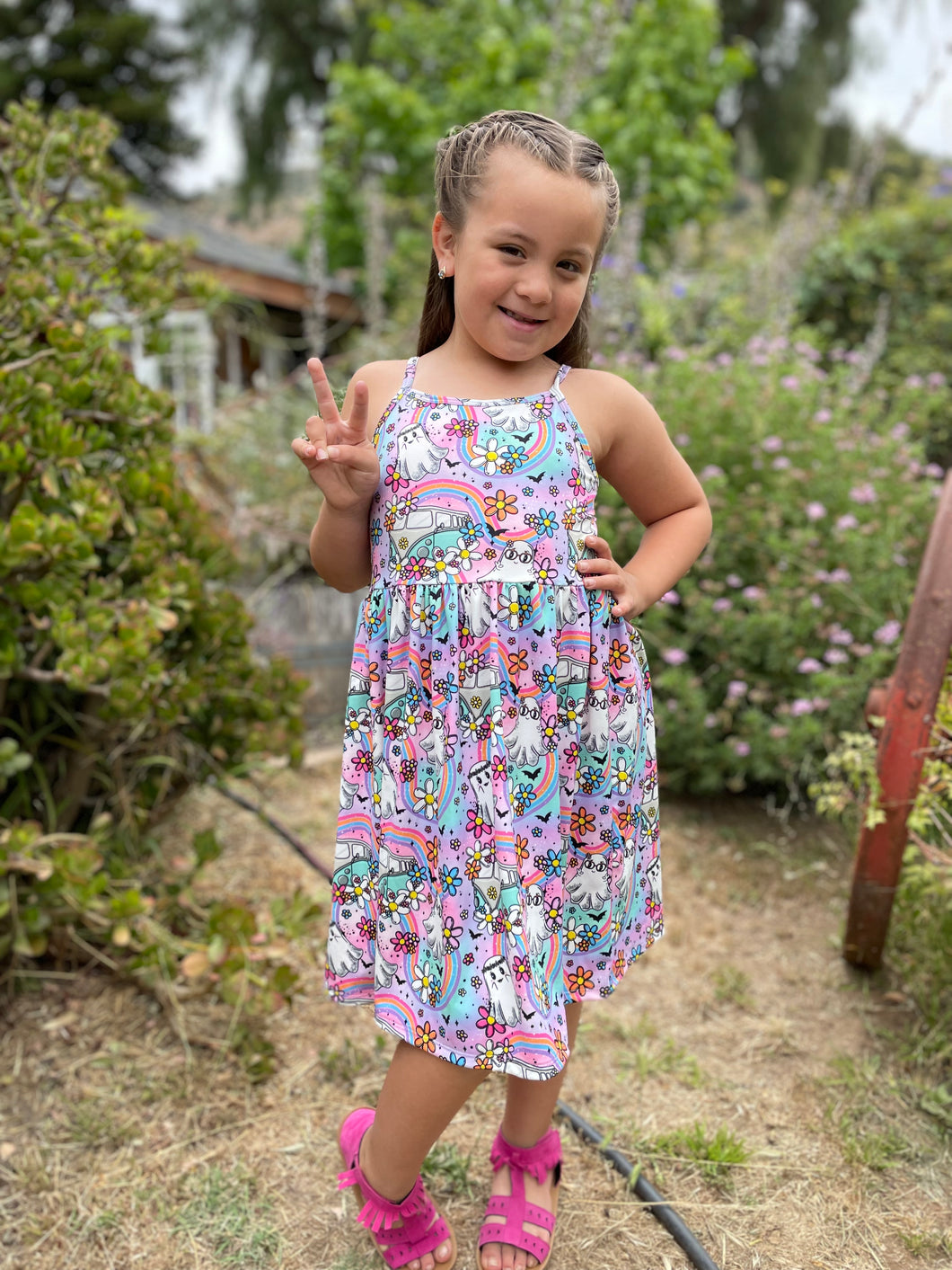 Girls Fitted Flow Dress